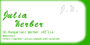 julia werber business card